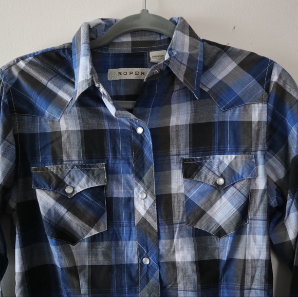 NWT Roper Longsleeve Snap Button Western Shirt - Picture 15 of 16